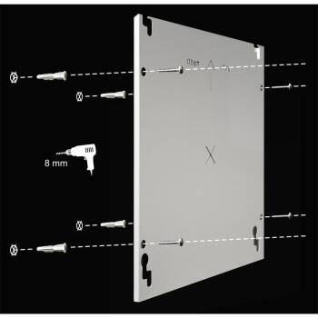 rahmenlose Infrarot-Spiegelheizung infranomic-Mirror Frameless 400 Watt, 70 x 60 cm