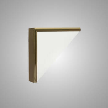 Infrarot-Spiegelheizung infranomic-Mirror 500 Watt, 90 x 60 cm Alurahmen messing, halbrund, 10 mm