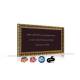 Infrarot-Glasheizung infranomic Standard 900 Watt, 140 x 60 cm, schwarz sandgestrahlt, Stilrahmen Massivholz Gold